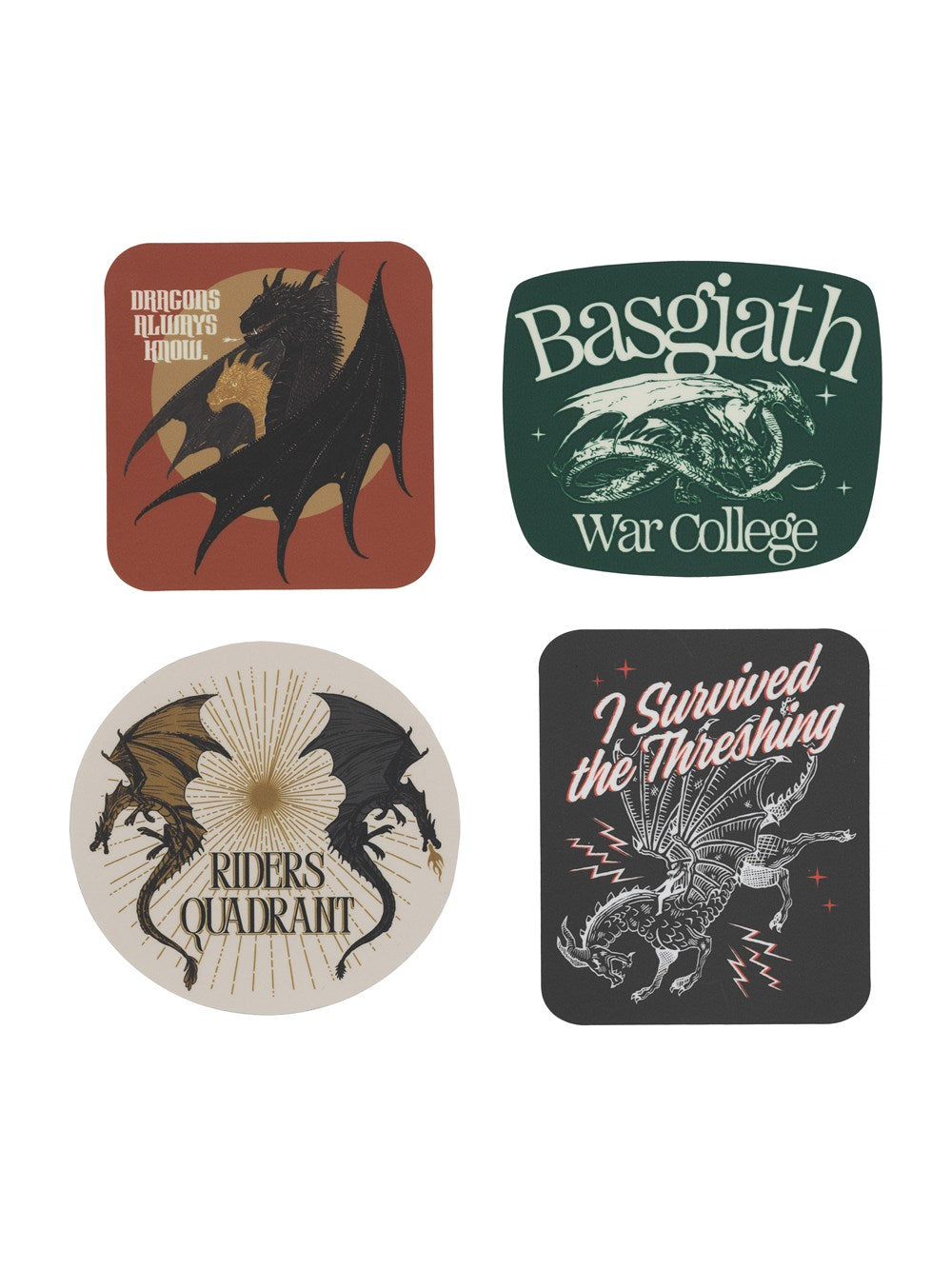 Fourth Wing: Dragonrider Stickers - Sticker Set of 4